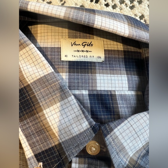 VanGils Cotton Plaid Button Down Shirt - Picture 2 of 7